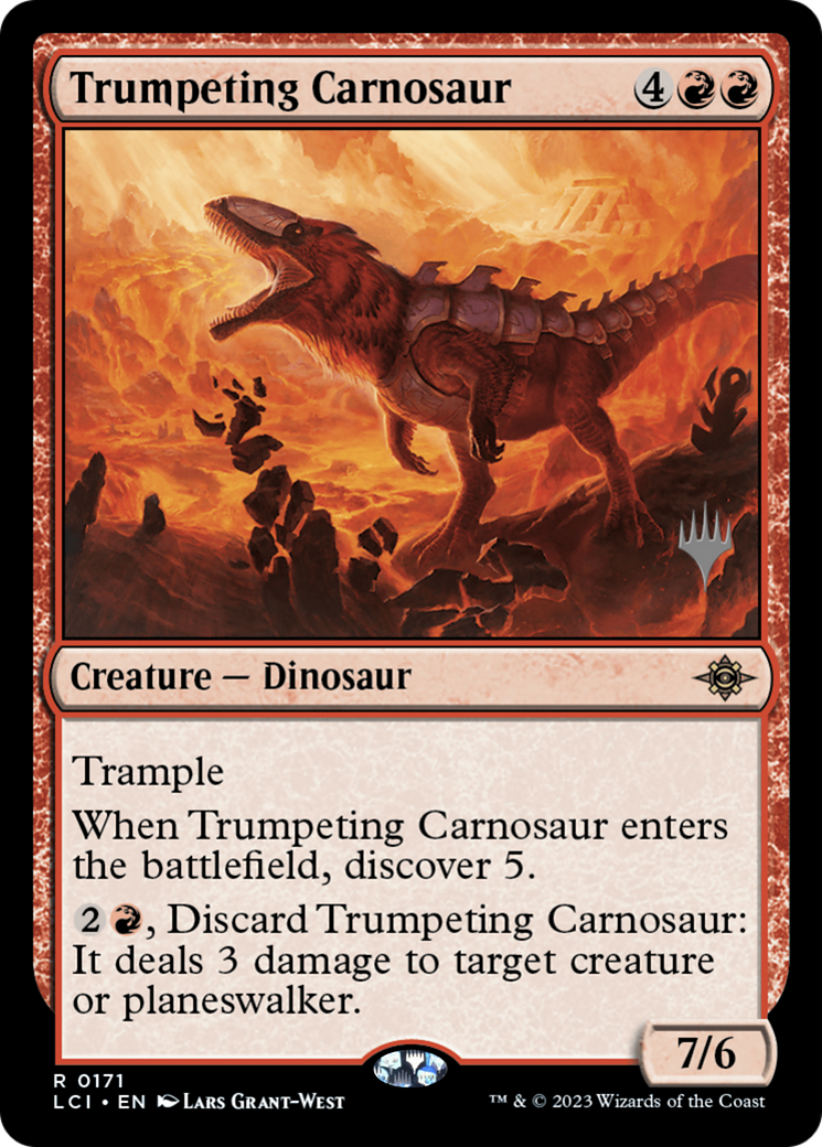 Trumpeting Carnosaur (PPLCI-171P) - The Lost Caverns of Ixalan Promos