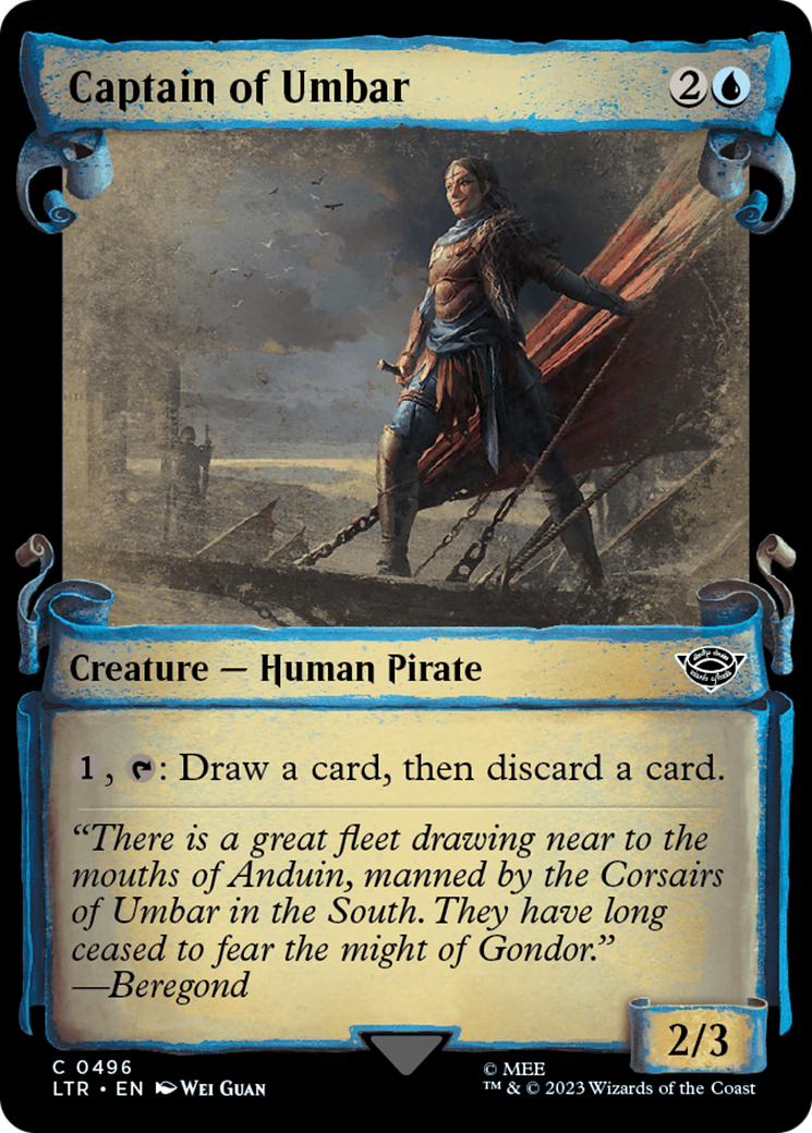 Captain of Umbar (Showcase Scrolls) (LTR-496) - The Lord of the Rings: Tales of Middle-earth: (Showcase) Foil