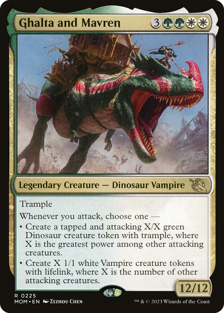 Ghalta and Mavren (MOM-225) - March of the Machine Foil