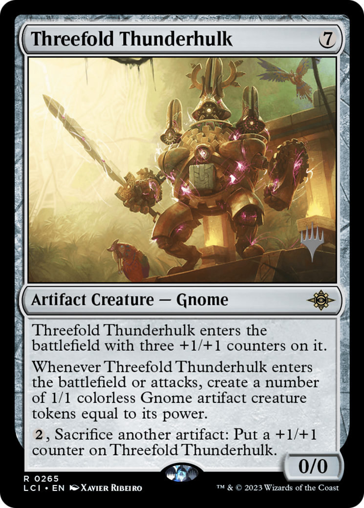 Threefold Thunderhulk (PPLCI-265P) - The Lost Caverns of Ixalan Promos Foil