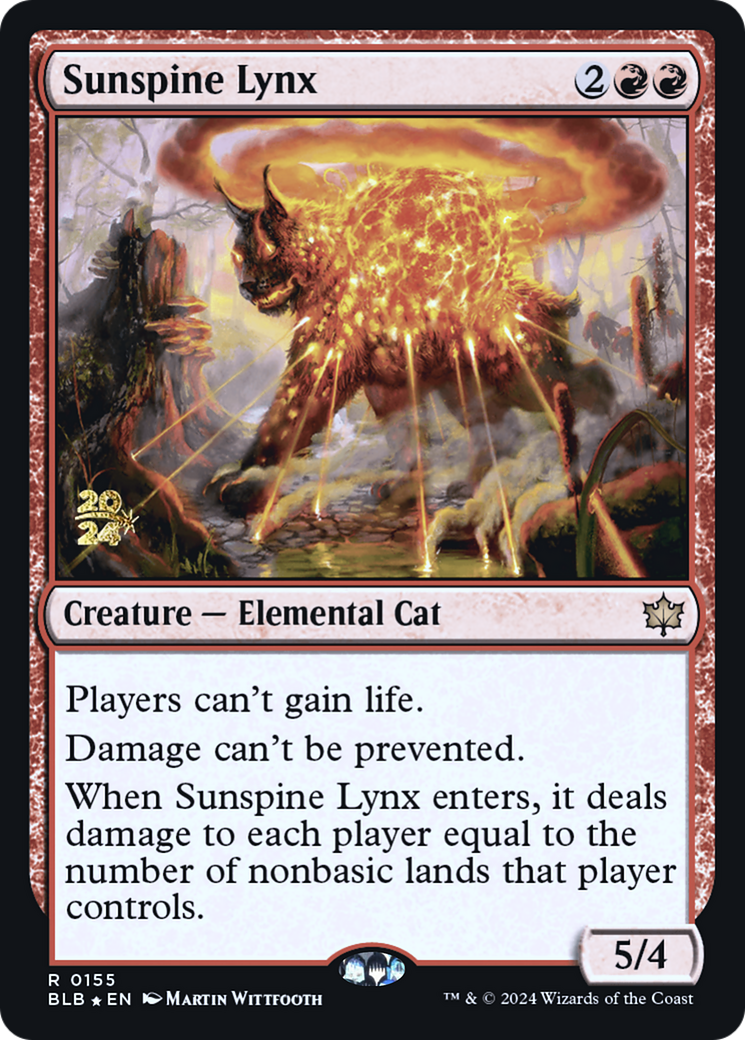 Sunspine Lynx (PRE-155S) - Bloomburrow Promos Foil