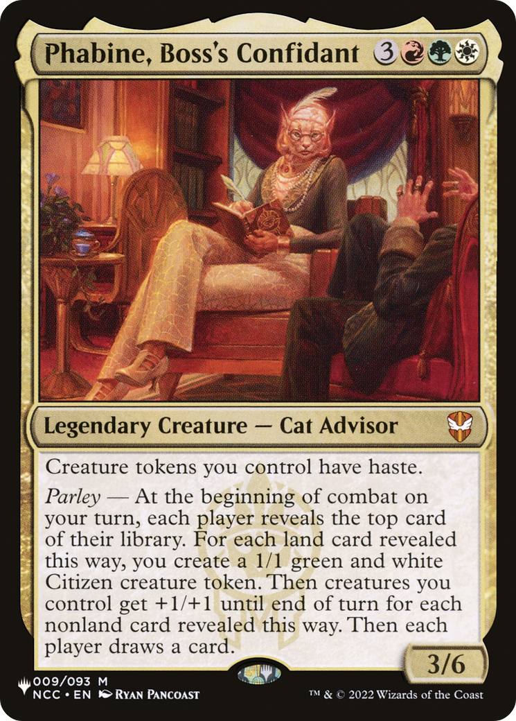 Phabine, Boss's Confidant (LIST-NCC-9) - The List