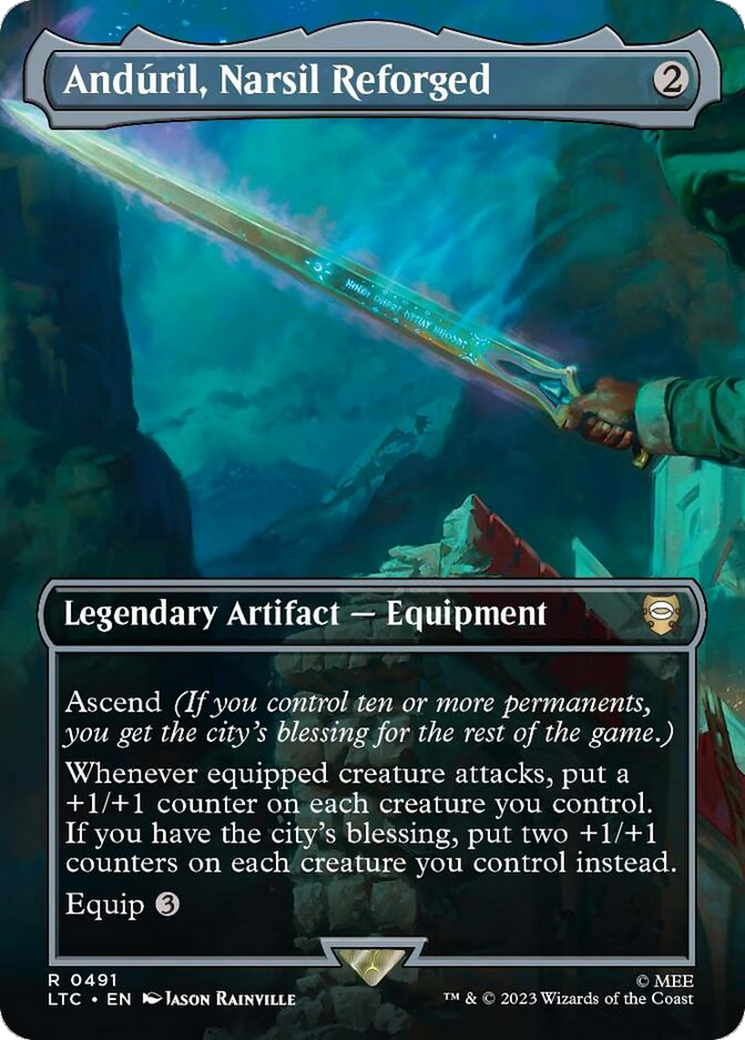 Anduril, Narsil Reforged (Borderless) (LTC-491) - Tales of Middle-earth Commander (Borderless)
