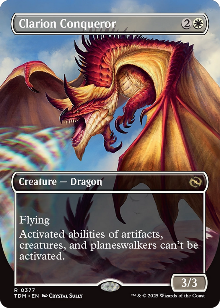 Clarion Conqueror // Clarion Conqueror (TDM-377) - Tarkir: Dragonstorm (Borderless)