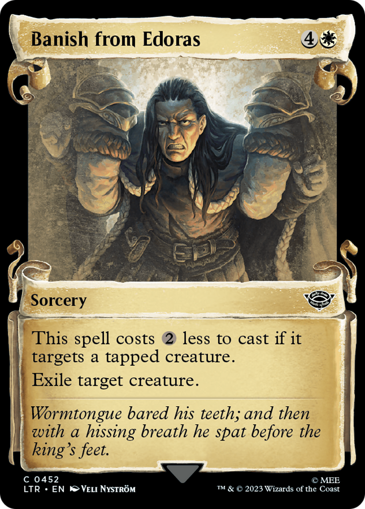 Banish from Edoras (Showcase Scrolls) (LTR-452) - The Lord of the Rings: Tales of Middle-earth: (Showcase) Foil