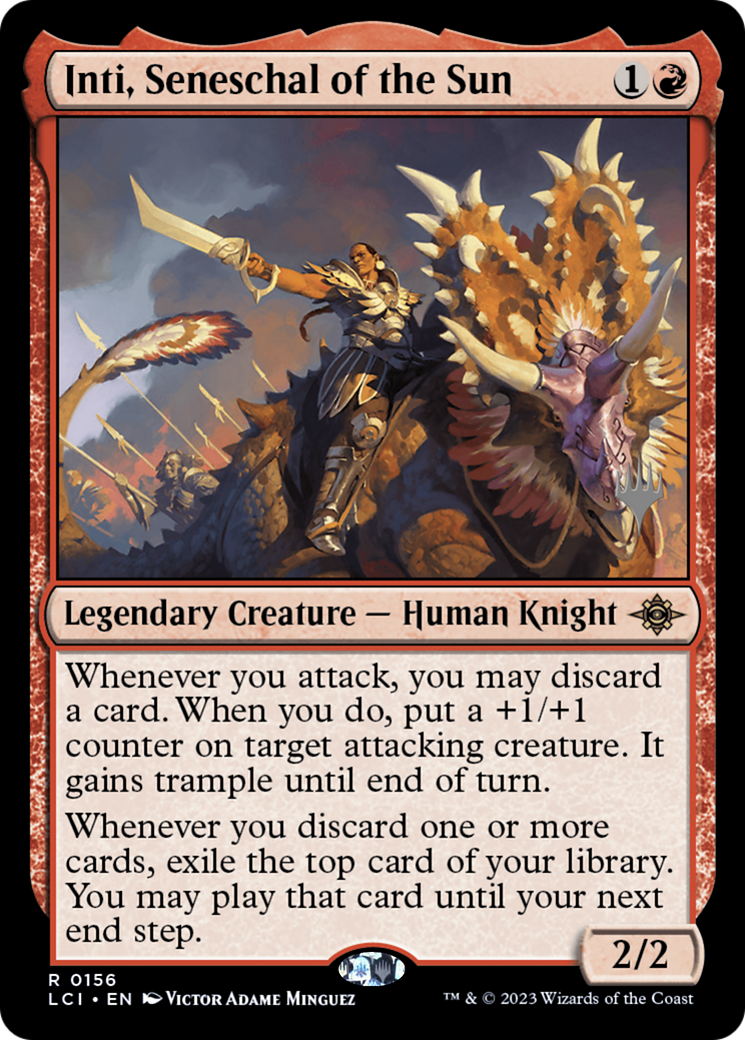 Inti, Seneschal of the Sun (PPLCI-156P) - The Lost Caverns of Ixalan Promos
