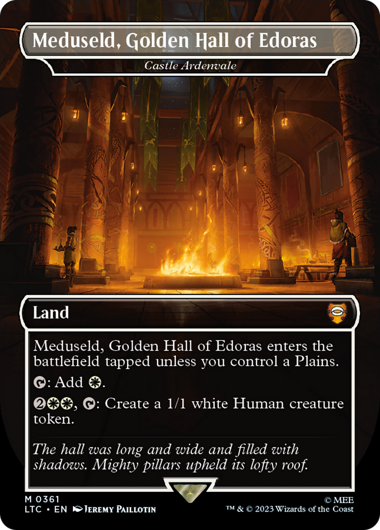 Meduseld, Golden Hall of Edoras - Castle Ardenvale (LTC-361) - Tales of Middle-earth Commander / Meduseld, Golden Hall of Edoras (Borderless) Foil