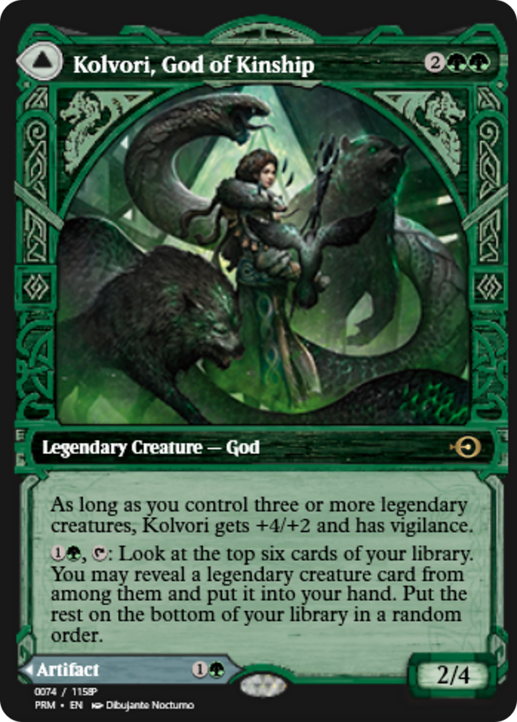 Kolvori, God of Kinship // The Ringhart Crest (PRM-88348) - Magic Online Promos