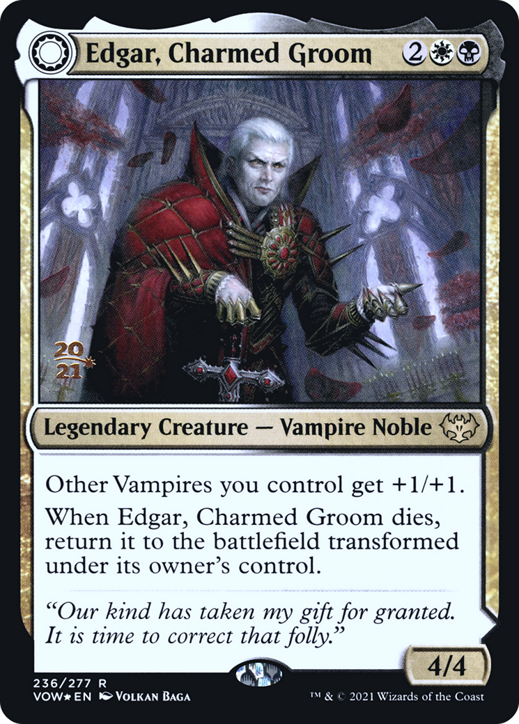 Edgar, Charmed Groom (PRE-236S) - Innistrad: Crimson Vow Promos: (Double Faced Transform) Foil