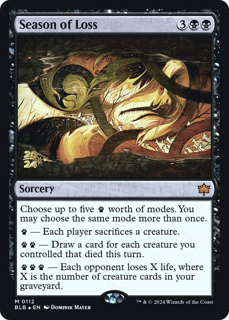 Season of Loss (PRE-112S) - Bloomburrow Promos Foil