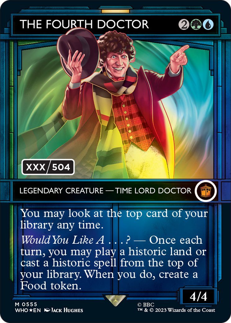 The Fourth Doctor (Serial Numbered) (WHO-555Z) - Doctor Who: (Showcase) (Borderless) Foil