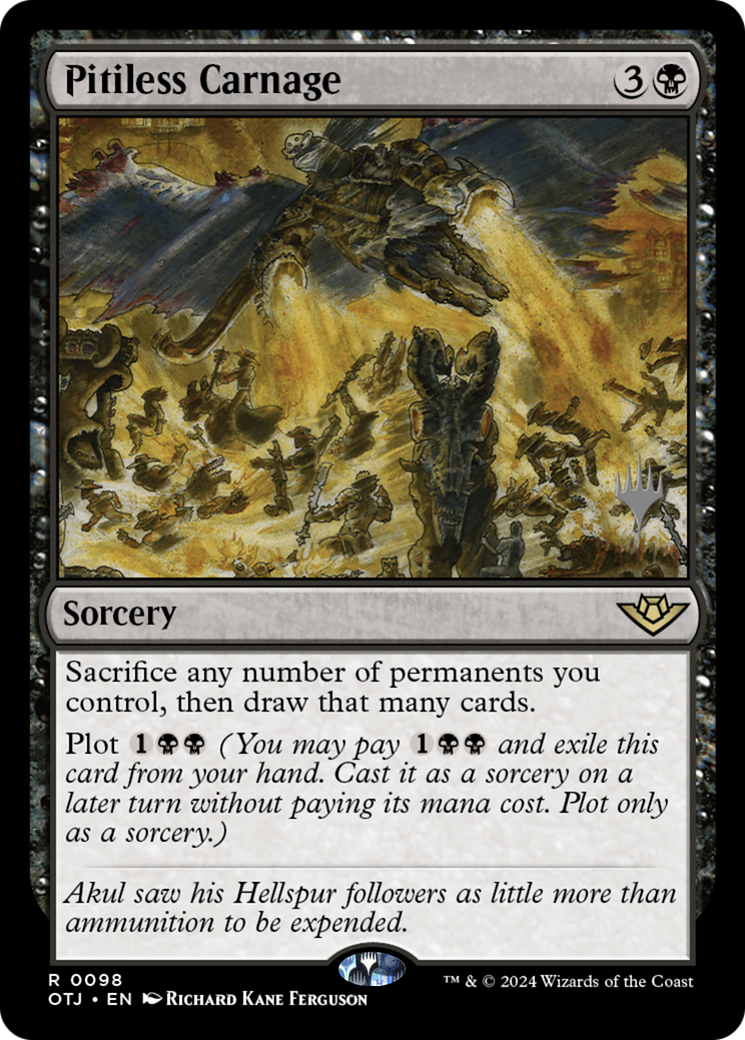 Pitiless Carnage (PPOTJ-98P) - Outlaws of Thunder Junction Promos Foil