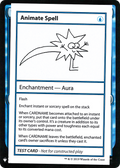 Animate Spell (CMB1-016) - Mystery Booster Playtest Cards 2019