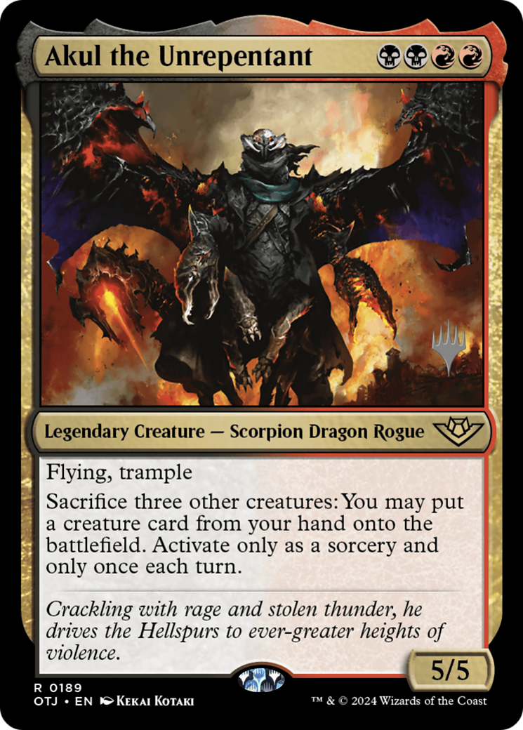 Akul the Unrepentant (PPOTJ-189P) - Outlaws of Thunder Junction Promos Foil