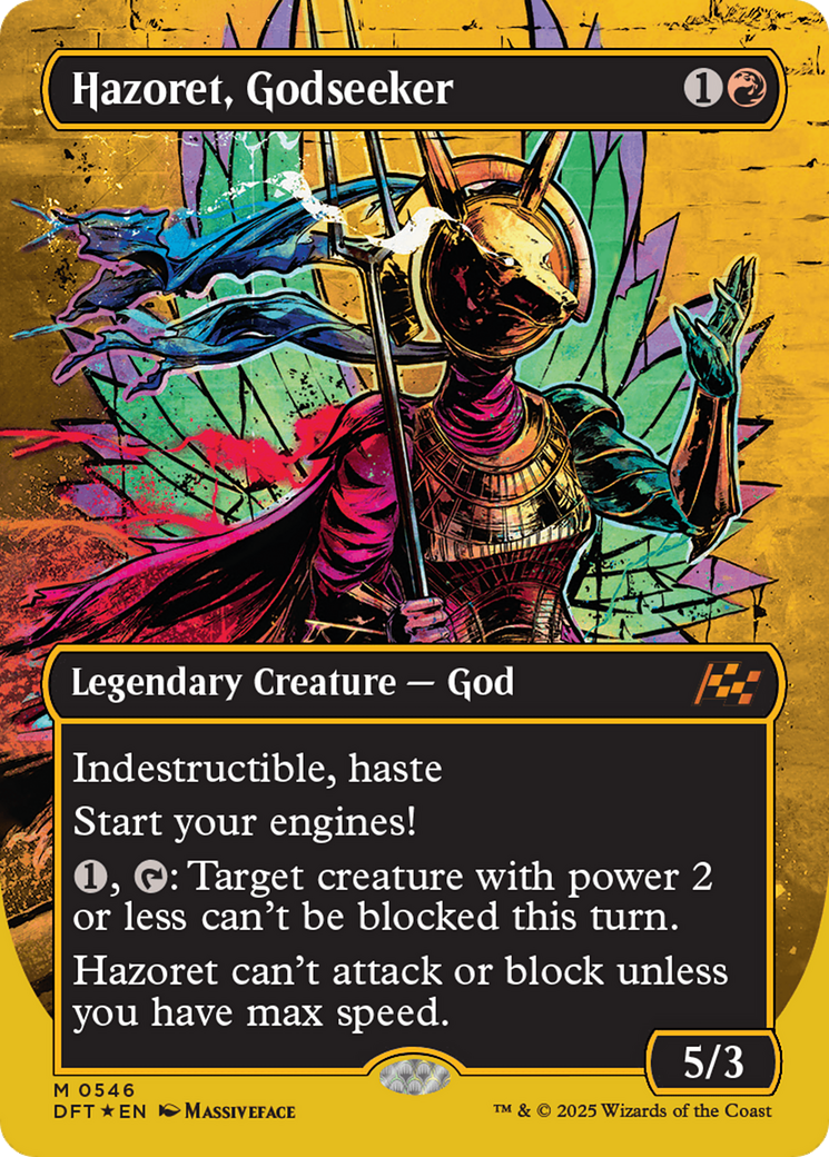Hazoret, Godseeker (DFT-546) - Aetherdrift (Borderless) Foil