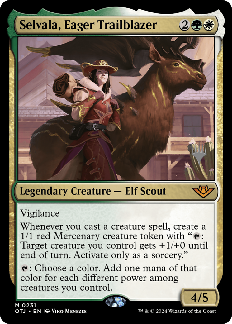 Selvala, Eager Trailblazer (PPOTJ-231P) - Outlaws of Thunder Junction Promos