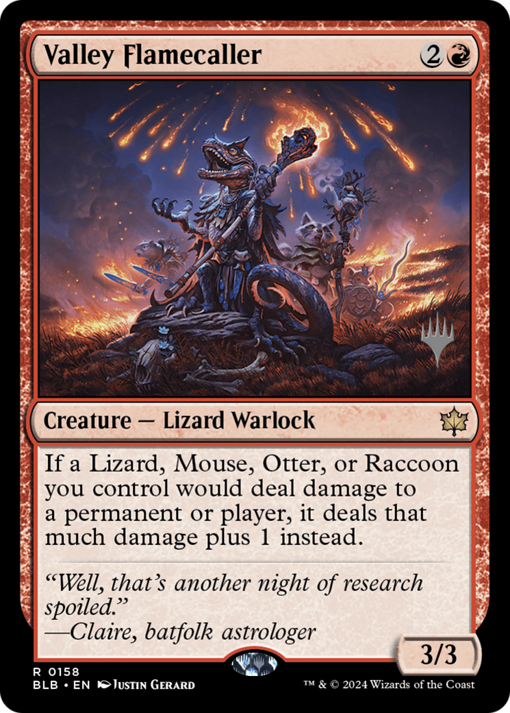Valley Flamecaller (PPBLB-158P) - Bloomburrow Promos
