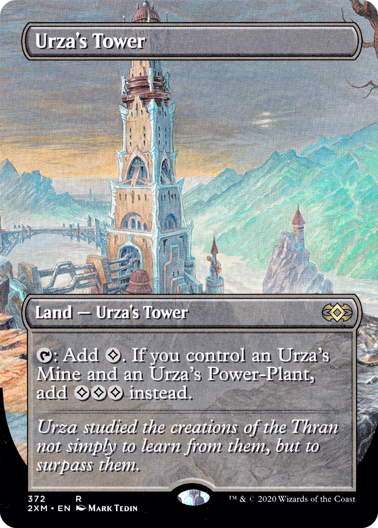 Urza's Tower (Borderless) (2XM-372) - Double Masters (Borderless) Foil