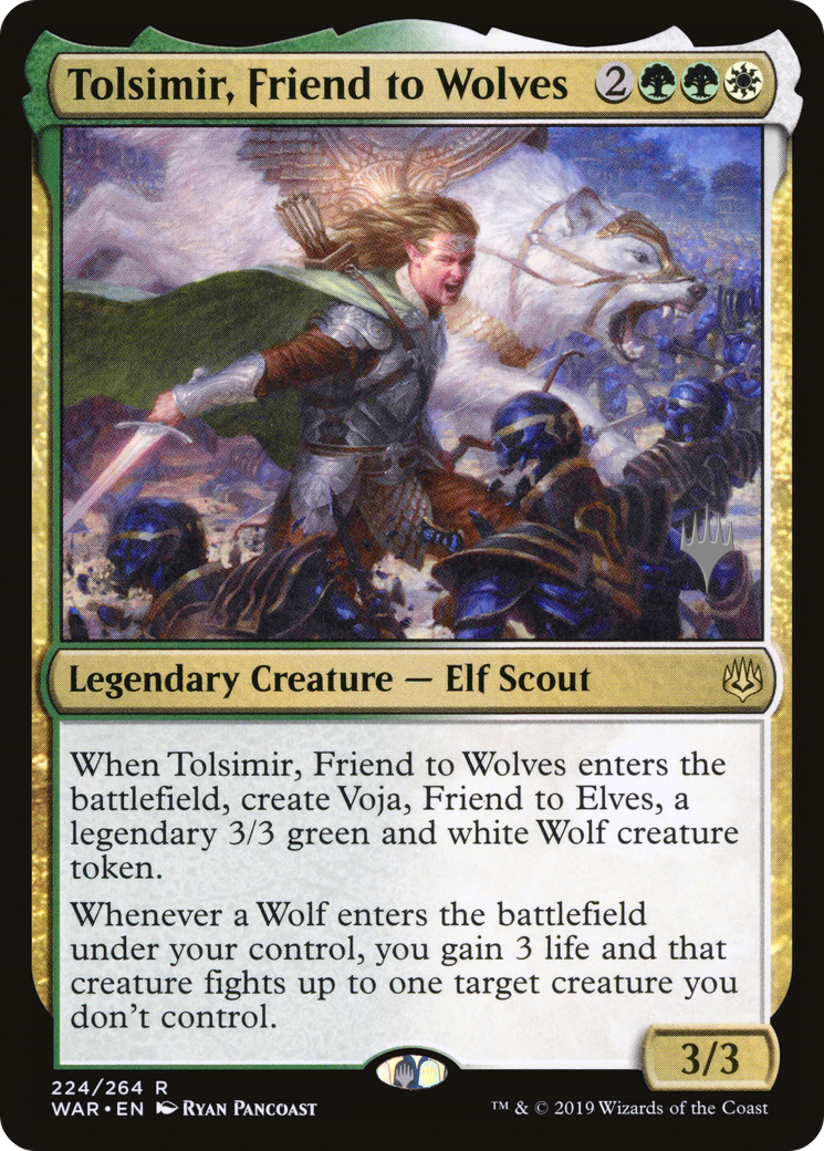 Tolsimir, Friend to Wolves (PPELD-224) - War of the Spark Promos