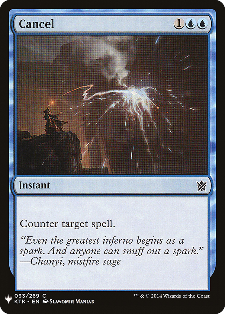 Cancel (LIST-033) - The List