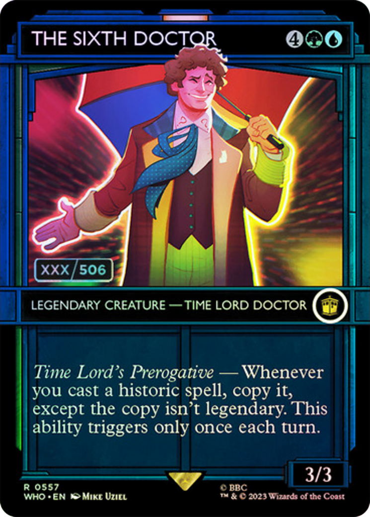 The Sixth Doctor (Serial Numbered) (WHO-557Z) - Doctor Who: (Showcase) (Borderless) Foil