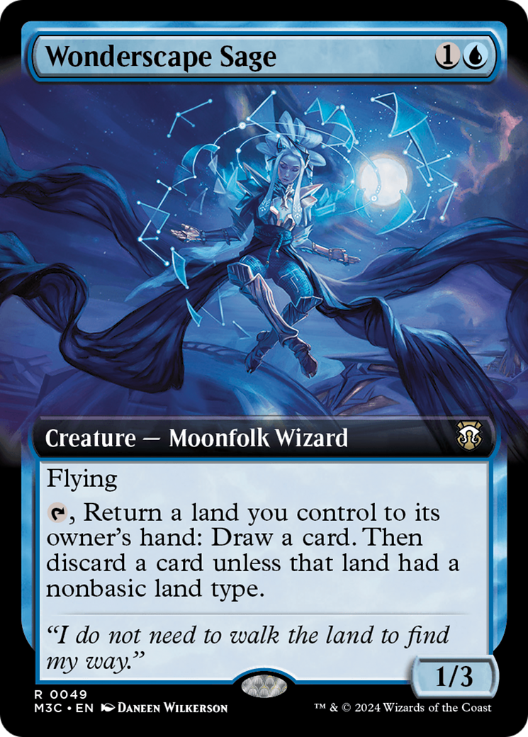 Wonderscape Sage (Extended Art) (M3C-049) - Modern Horizons 3 Commander: (Extended Art) Foil
