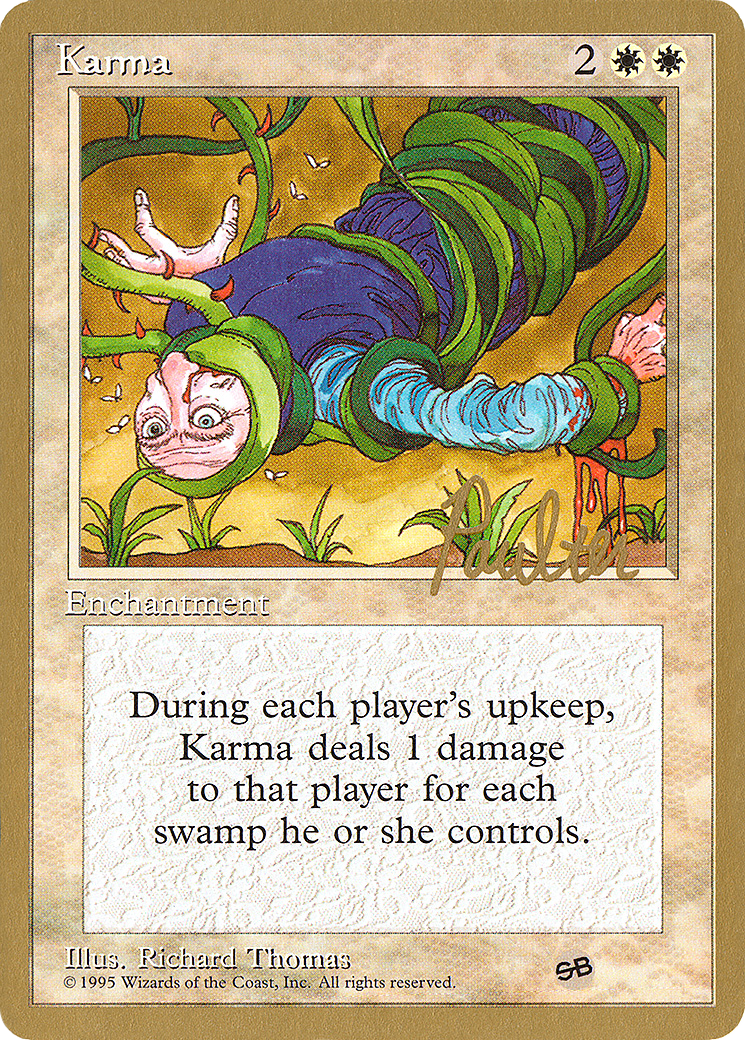 Karma - 1996 Preston Poulter (4ED) (SB) (WCD-PP32SB) - Pro Tour Collector Set