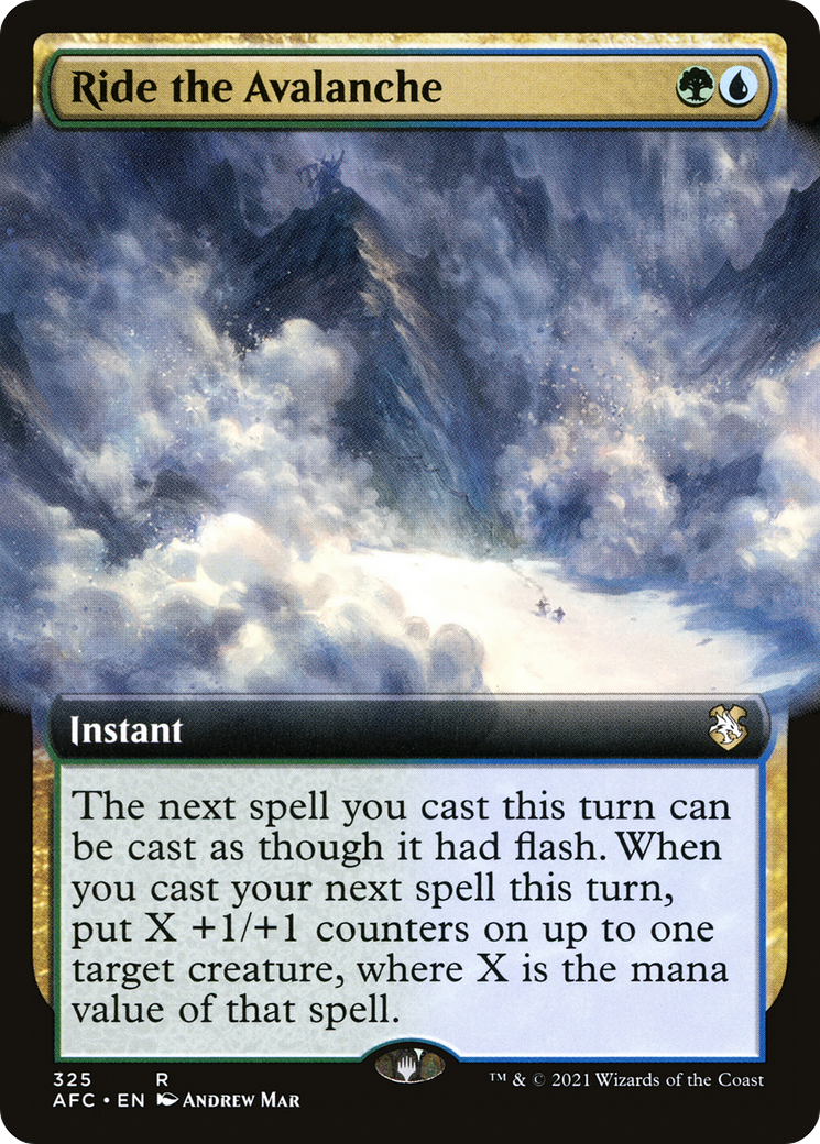 Ride the Avalanche (AFC-325) - Forgotten Realms Commander: (Extended Art)