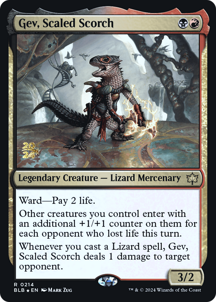 Gev, Scaled Scorch (PRE-214S) - Bloomburrow Promos Foil