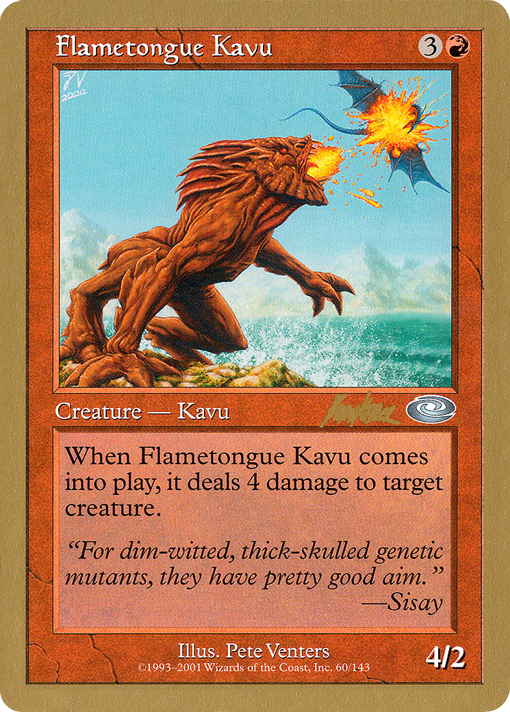 Flametongue Kavu - 2002 Brian Kibler (PLS) (WCD-BK60) - World Championship Decks 2002