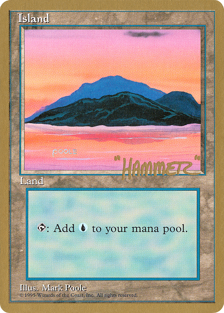 Island (C) - 1996 Shawn "Hammer" Regnier (4ED) (WCD-SHR369) - Pro Tour Collector Set