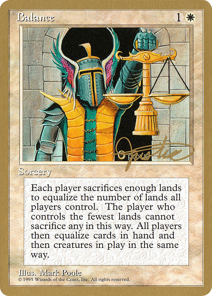Balance - 1996 Mark Justice (4ED) (WCD-MJ6) - Pro Tour Collector Set