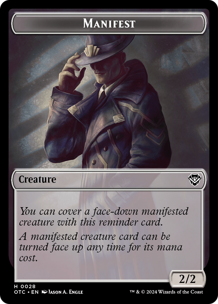 Manifest (TOTC-028) - Outlaws of Thunder Junction Commander Tokens Foil