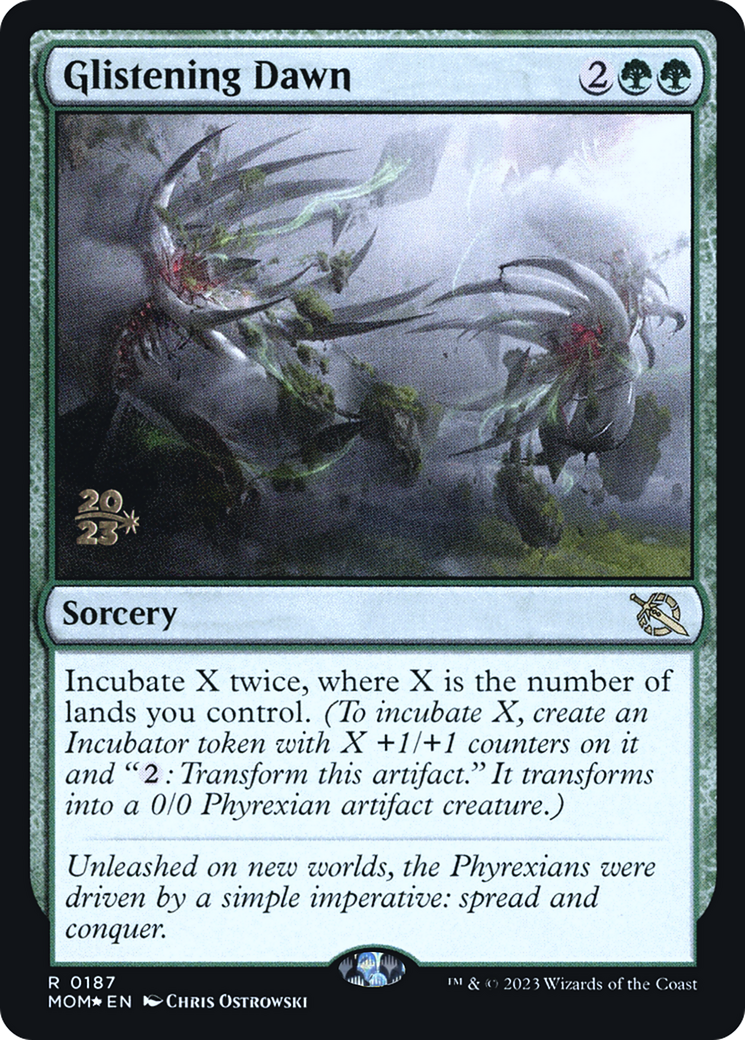 Glistening Dawn (PRE-187S) - March of the Machine Promos Foil