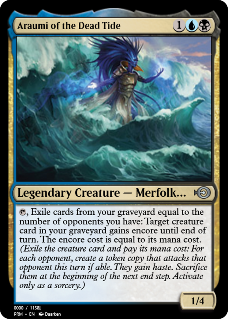 Araumi of the Dead Tide (PRM-86270) - Magic Online Promos