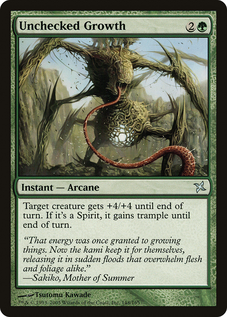 Unchecked Growth (BOK-148) - Betrayers of Kamigawa