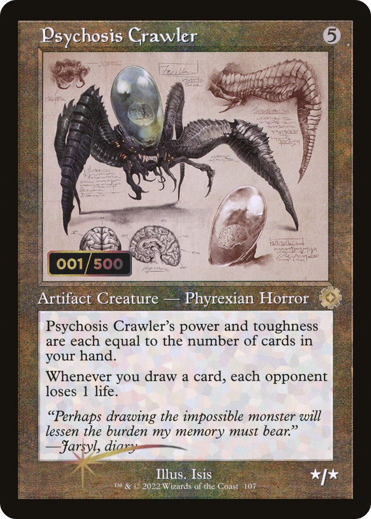 Psychosis Crawler (Schematic) (Serial Numbered) (BRR-107Z) - The Brothers' War Retro Artifacts Foil