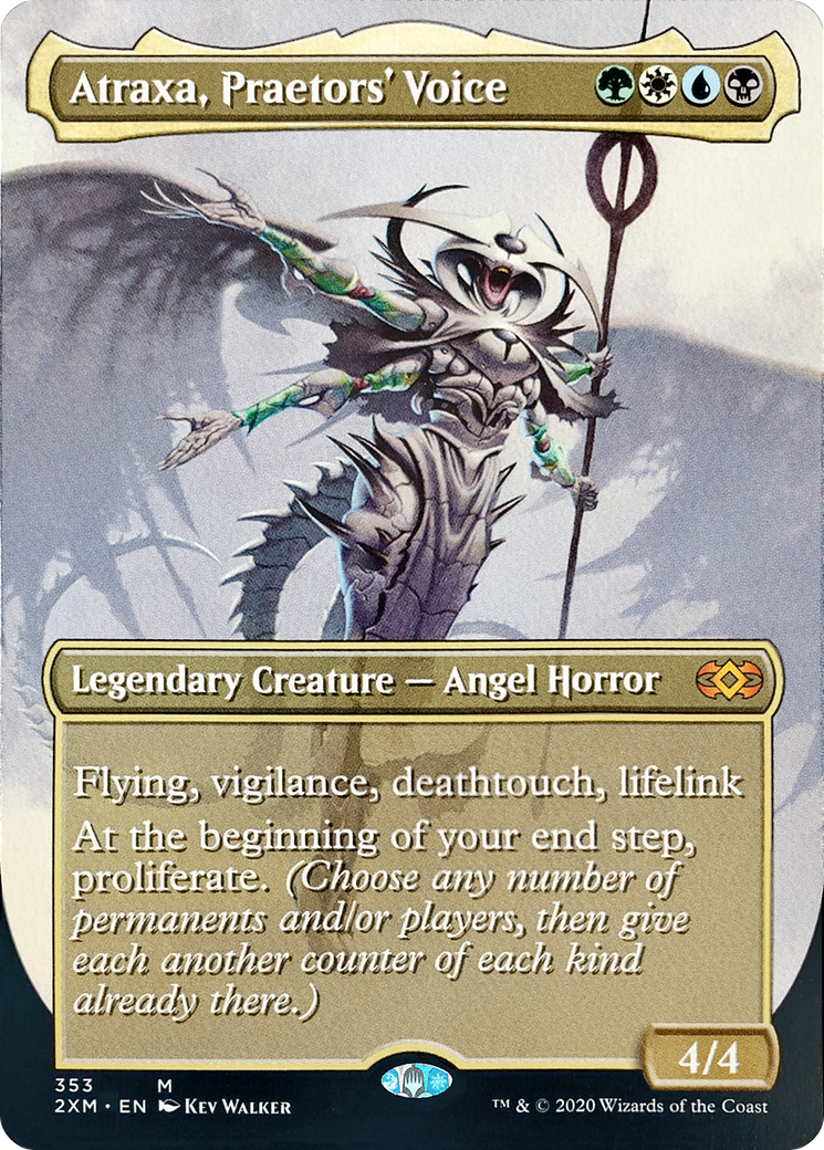 Atraxa, Praetors' Voice (Borderless) (2XM-353) - Double Masters (Borderless) Foil