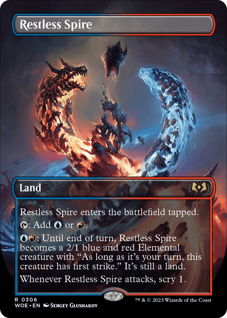 Restless Spire (Borderless) (WOE-306) - Wilds of Eldraine (Borderless) Foil