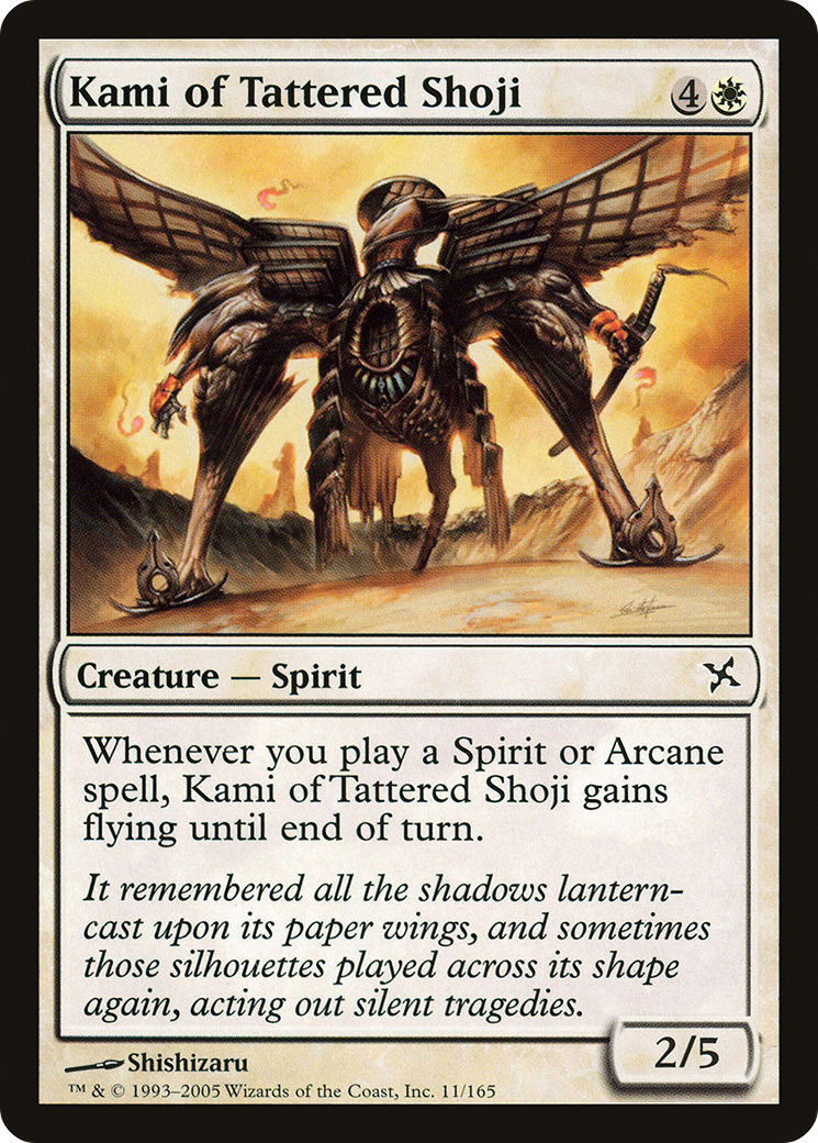Kami of Tattered Shoji (BOK-011) - Betrayers of Kamigawa