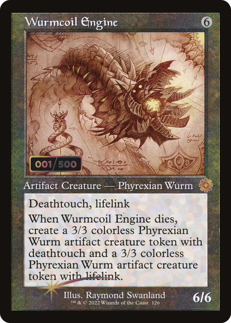 Wurmcoil Engine (Schematic) (Serial Numbered) (BRR-126Z) - The Brothers' War Retro Artifacts Foil