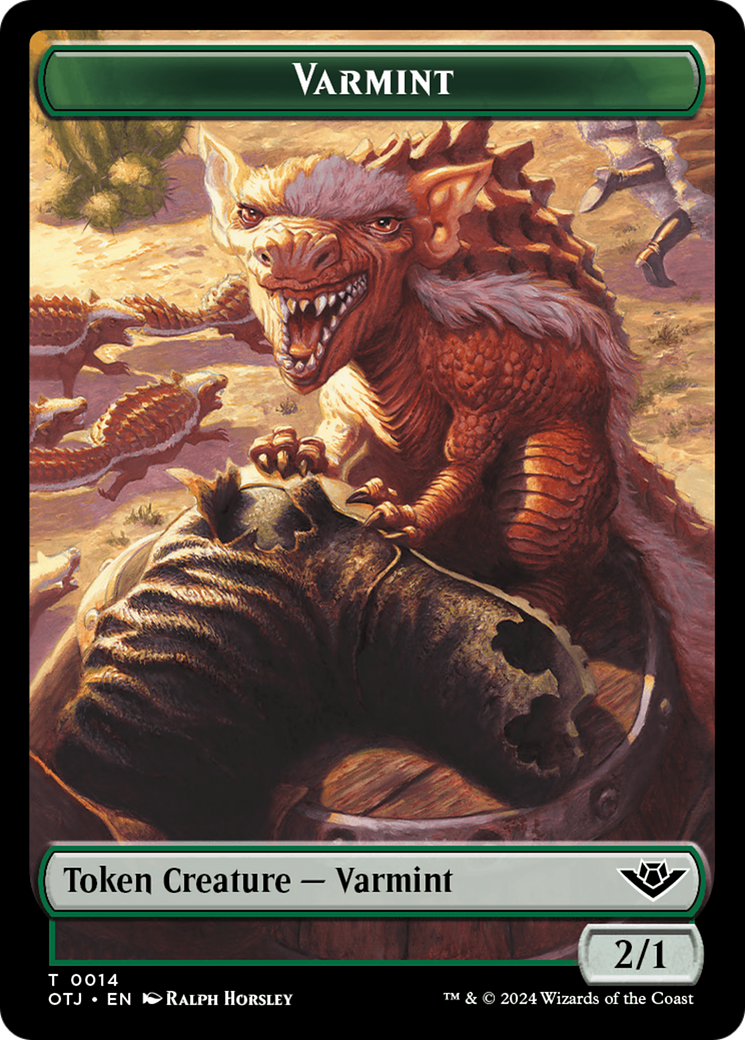 Varmint (TOTJ-014) - Outlaws of Thunder Junction Tokens Foil