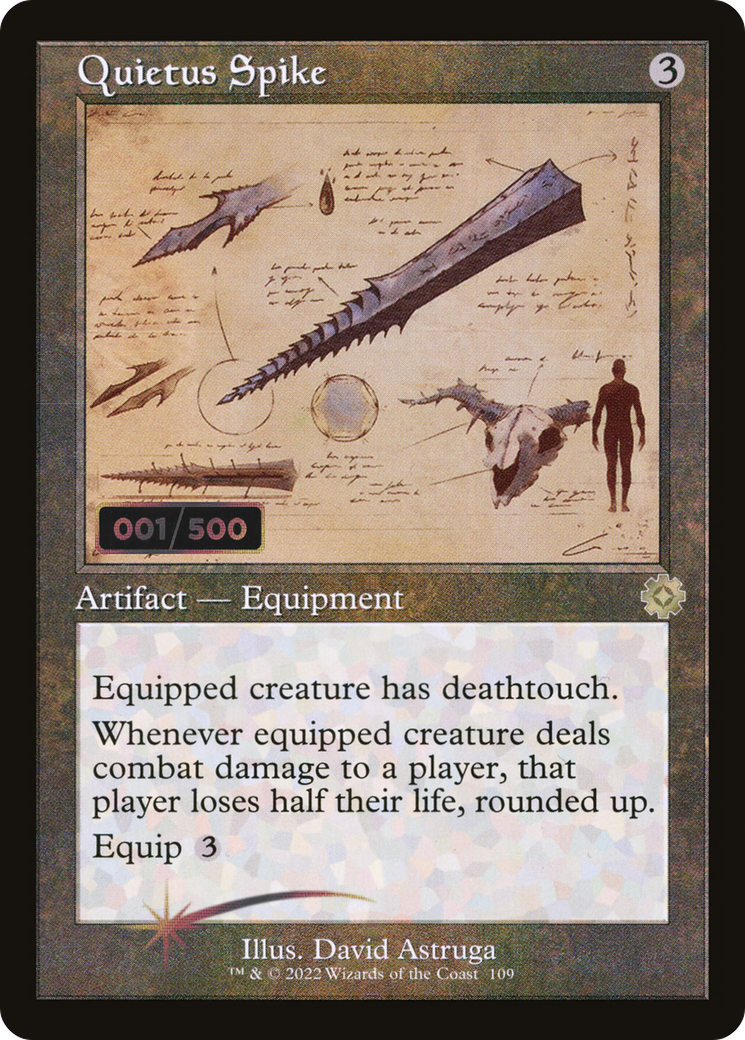 Quietus Spike (Schematic) (Serial Numbered) (BRR-109Z) - The Brothers' War Retro Artifacts Foil