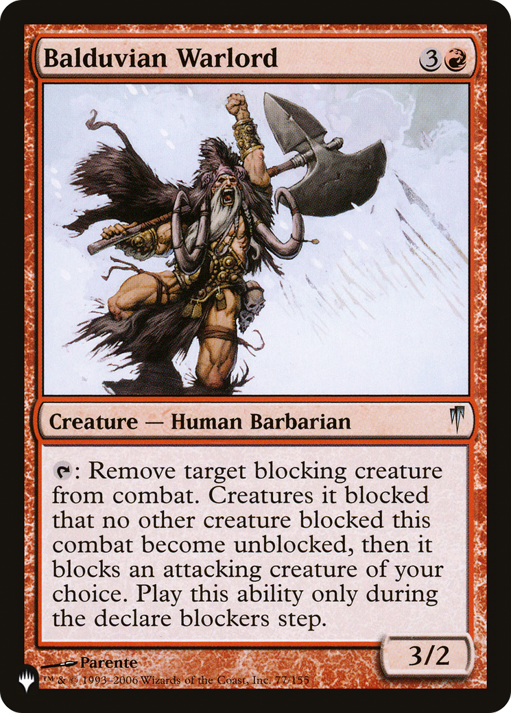 Balduvian Warlord (LIST-CSP-77) - The List
