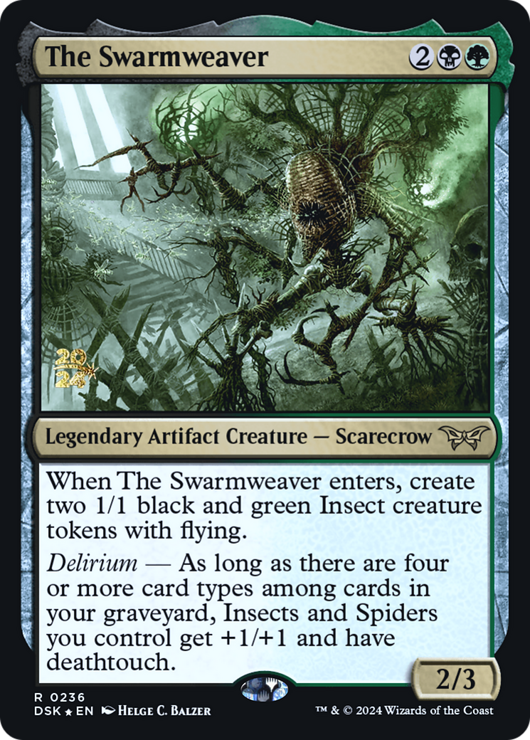 The Swarmweaver (PRE-236S) - Duskmourn: House of Horror Promos Foil