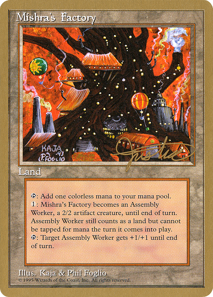 Mishra's Factory - 1996 Mark Justice (4ED) (WCD-MJ361) - Pro Tour Collector Set