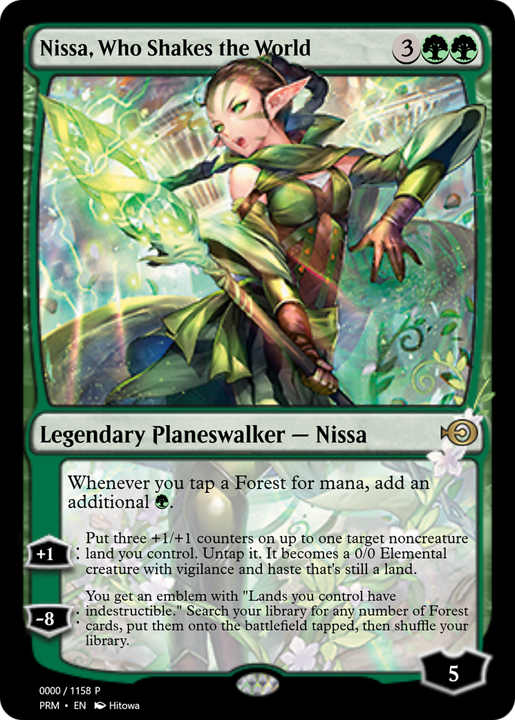 Nissa, Who Shakes the World (PRM-72261) - Magic Online Promos Foil