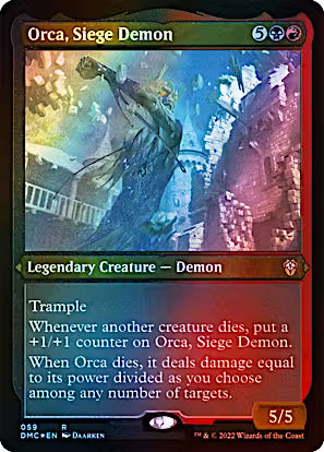 Orca, Siege Demon (DMC-059) - Dominaria United Commander Etched Foil