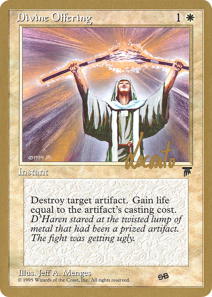 Divine Offering - 1996 Michael Loconto (LEG) (SB) (WCD-ML6SB) - Pro Tour Collector Set