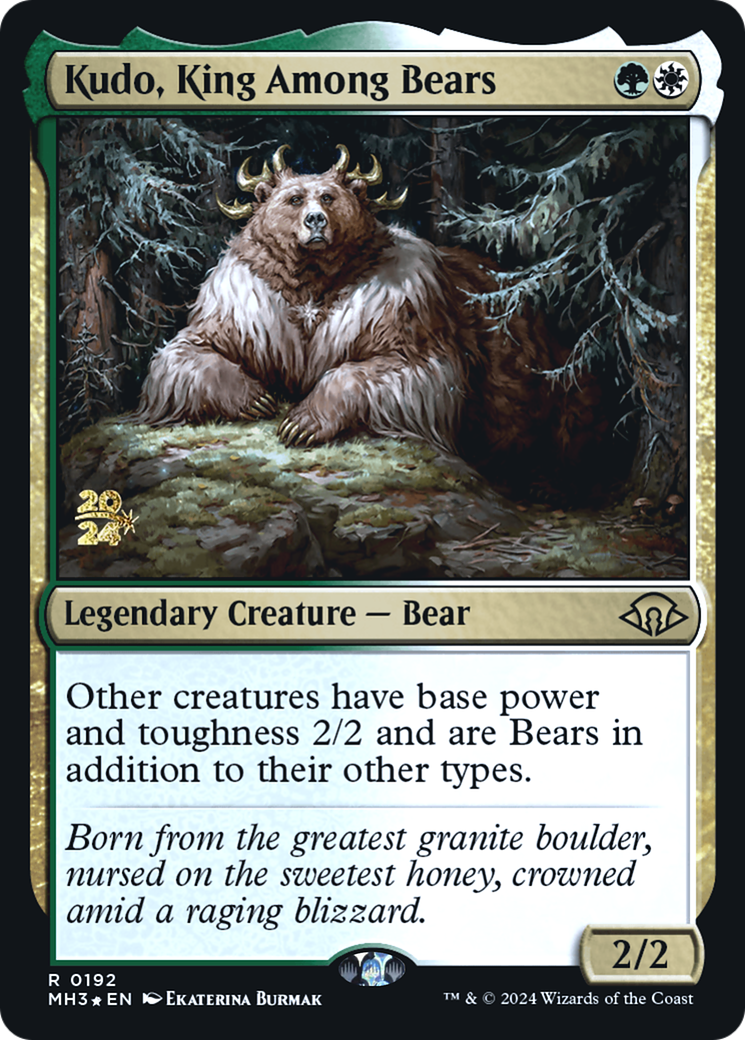 Kudo, King Among Bears (PRE-192S) - Modern Horizons 3 Promos Foil